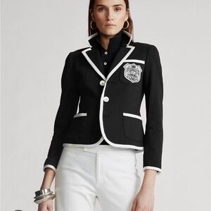 Polo by Ralph Lauren Black Blazer with White Accents